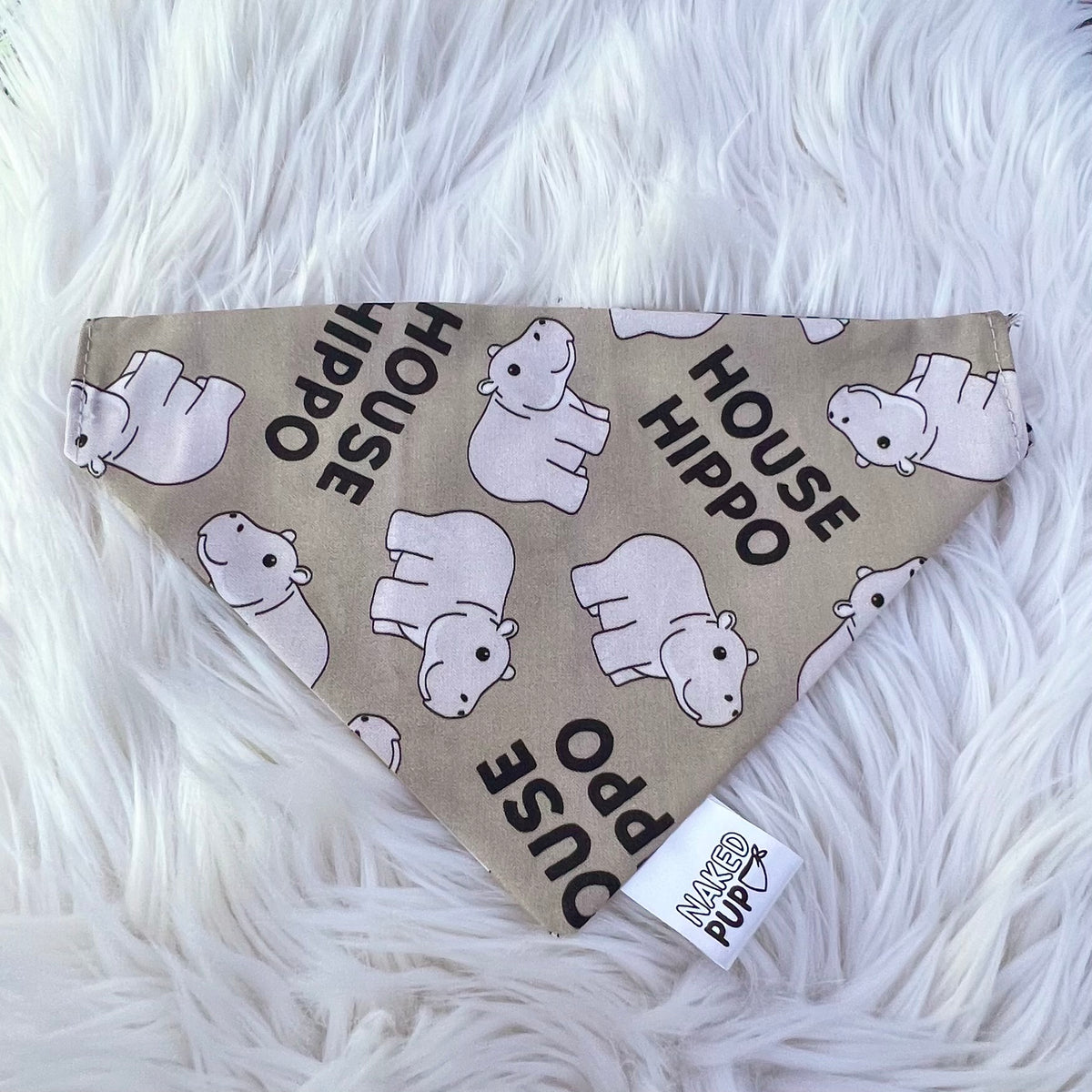 House Hippo Dog Bandana